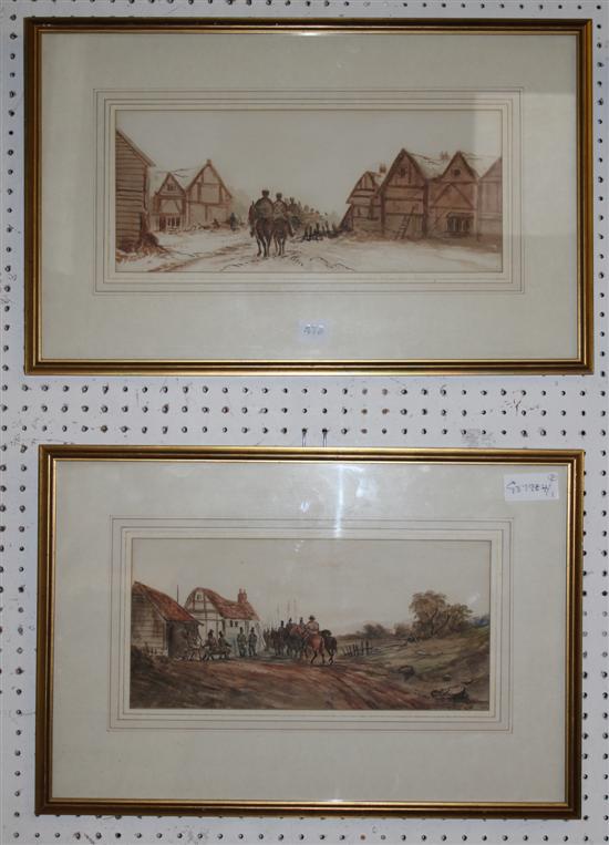 Late 19thC w.cols of Napoleonic soldiers (2)